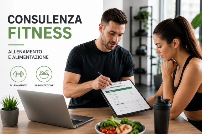1 sessione consulenza fitness e nutrizione